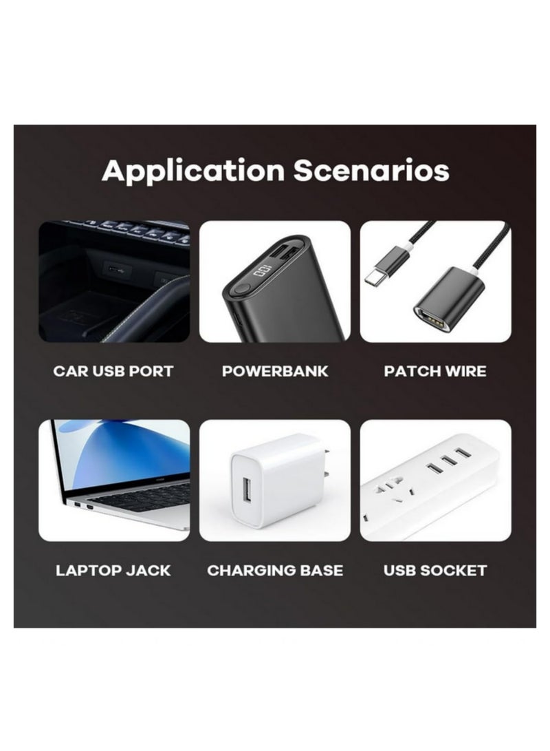 2 قطعة لمبة داخلية للسيارة USB، إضاءة ليلية باللمس، أجواء بتقنية خيوط LED متوهجة، للحفلات والغرف والسيارة - لون أخضر. - Image 5