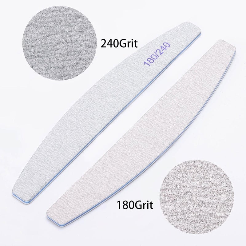BTYMS 100 Pieces 180/240 Grit Nail Files for Natural Nails, Nail Buffers Double Sided Emery Boards - Image 4