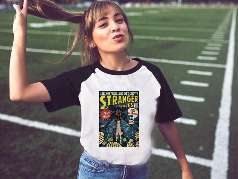 Strange Things 3 Printed Women'S Raglan T-Shirt Women'S Short Sleeve Wish - Image 1