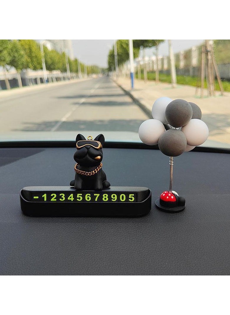 Radar Lucky Bulldog Car Number Plate Ornament Decoration 