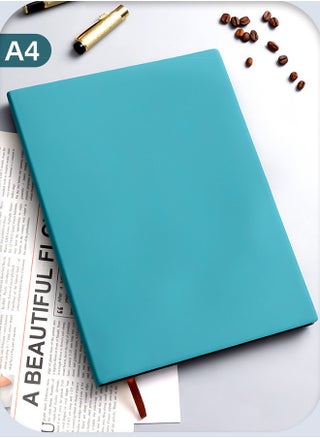 A4 Notebook,Hardcover Compact Straight Grain Imitation Leather Simple Notepad,Class Notes Business Office Notebook,200 Pages Blue - pzsku/Z362F9811AEE6F8E3F60AZ/45/_/1696823123/b651ec38-c173-4947-9142-d5334aef2113