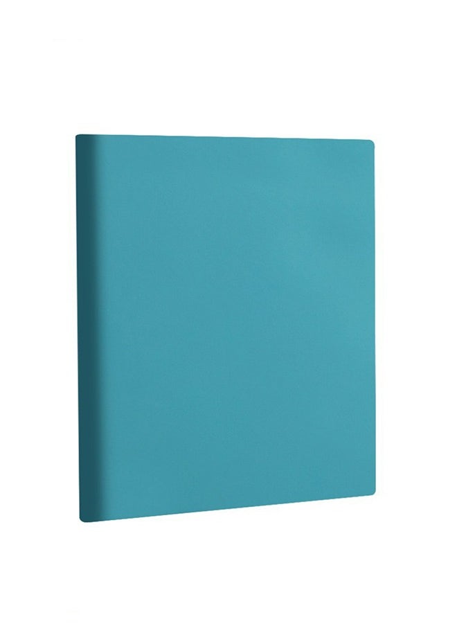 JSDUN - A4 Notebook,Hardcover Compact Straight Grain Imitation Leather Simple Notepad,Class Notes Business Office Notebook,200 Pages Blue - Image 1