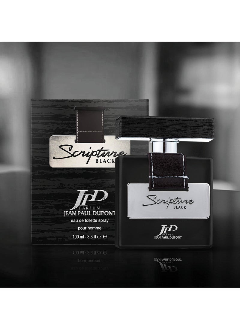 Jean Paul Dupont Scripture Black Eau de Toilette For Men 100ml  - Image 2