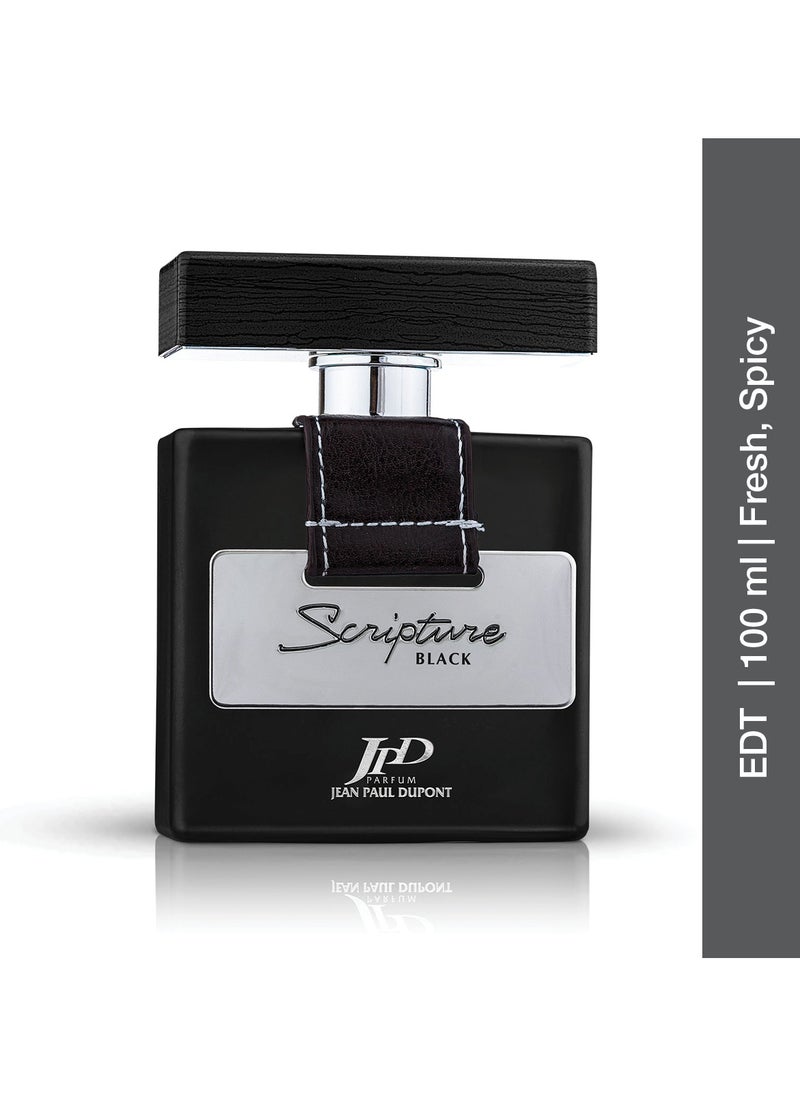 Jean Paul Dupont Scripture Black Eau de Toilette For Men 100ml  - Image 5