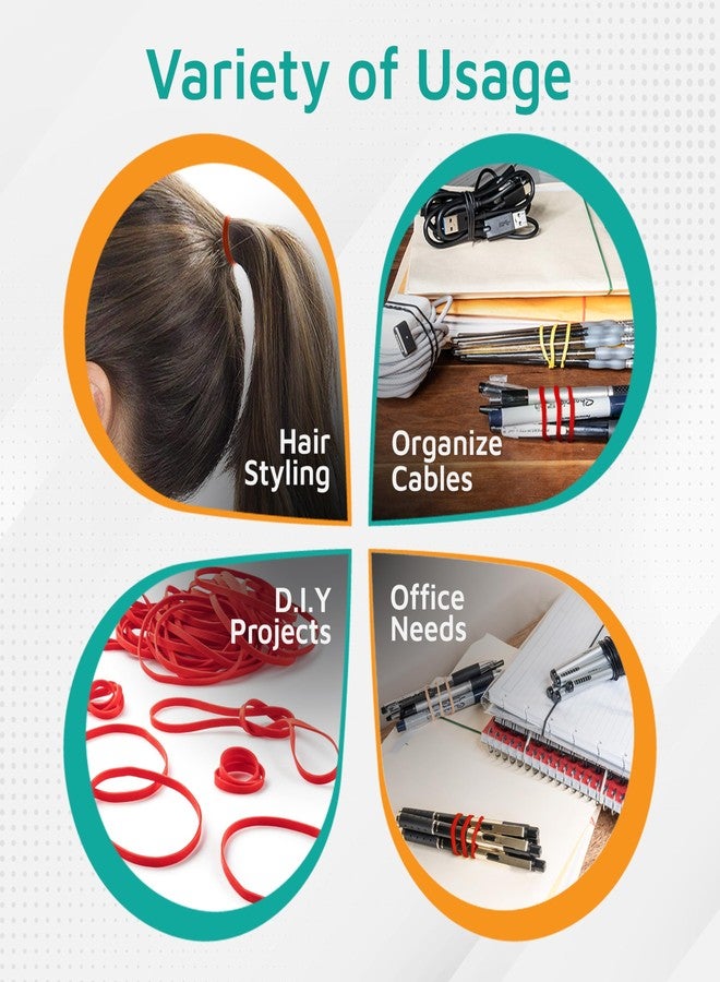 PlasticMill Rubber Bands - #33 Size - Red Rubberbands - 1LB/500 Count - Image 4