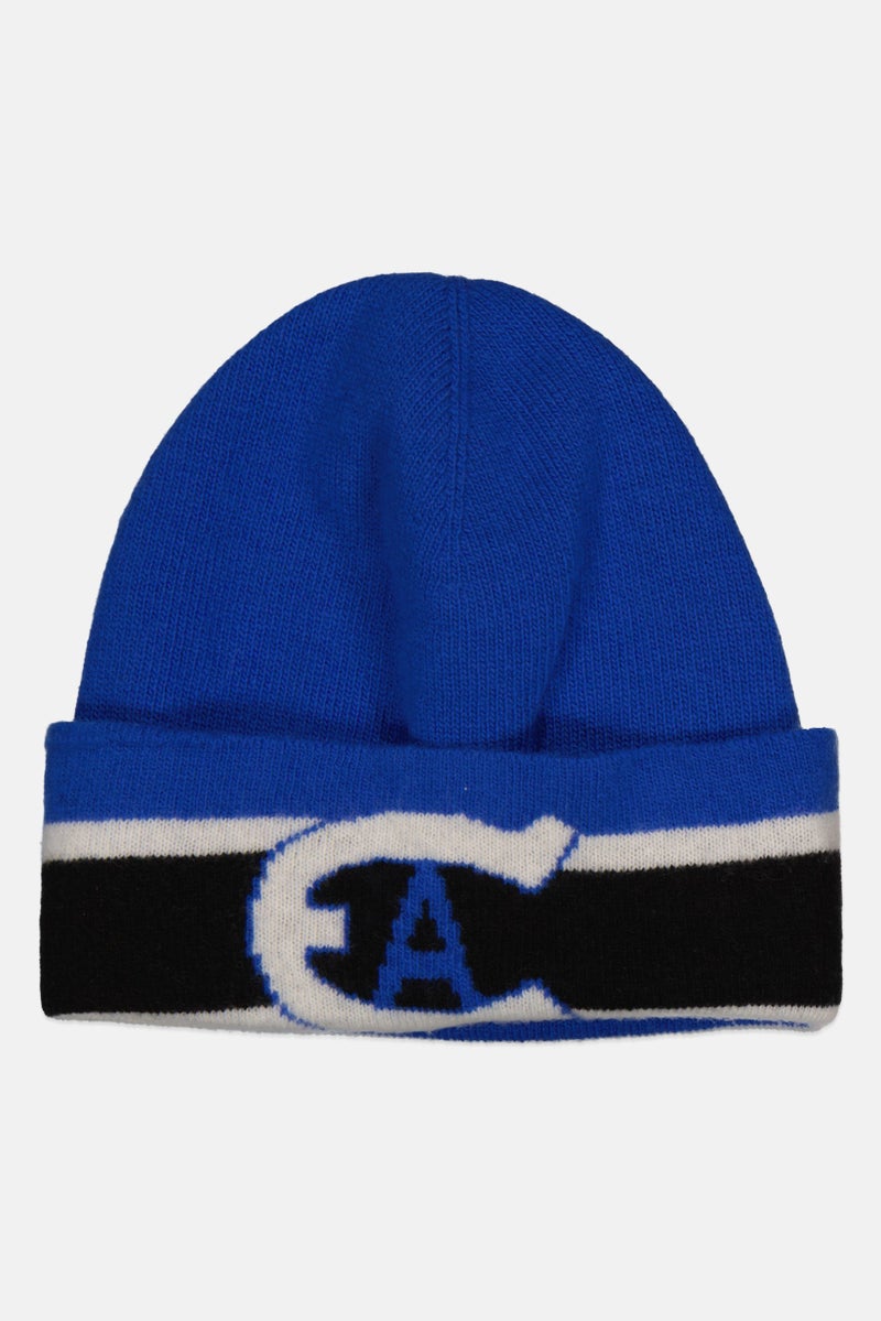 EMPORIO ARMANI Men Textured Beanie, Blue Combo - Image 1