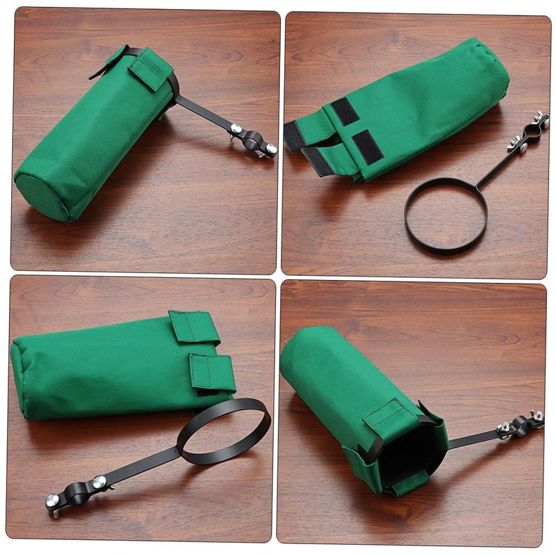 Green Canvas Portable Drumstick Holder Bag With Rack For Live Performance And Practice - Image 4