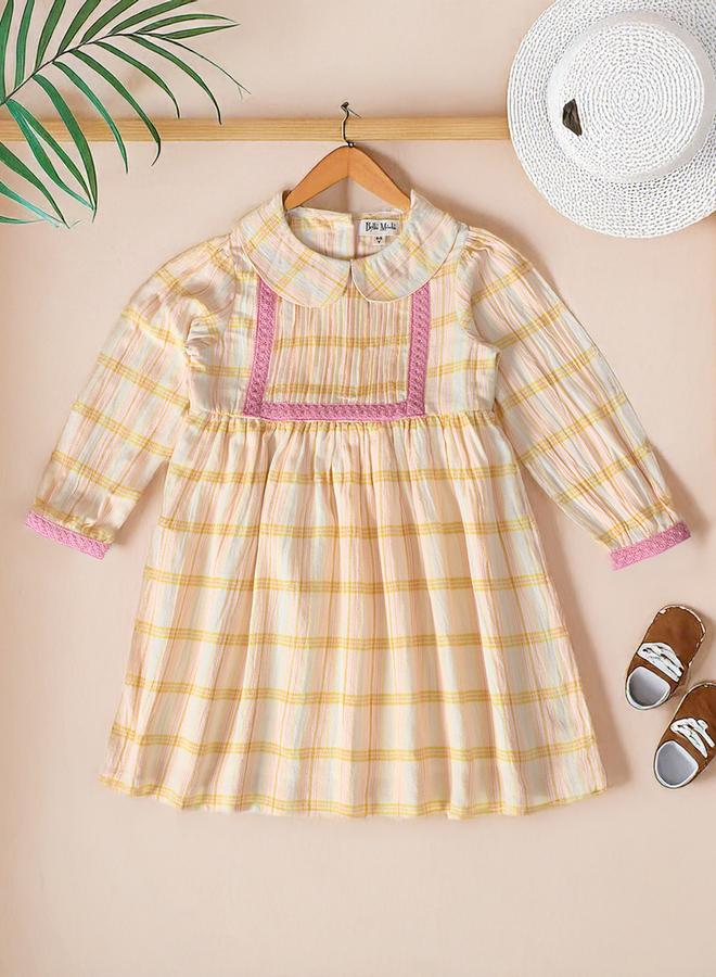 BELLA MODA Plaid Peter Pan Dress - Image 1