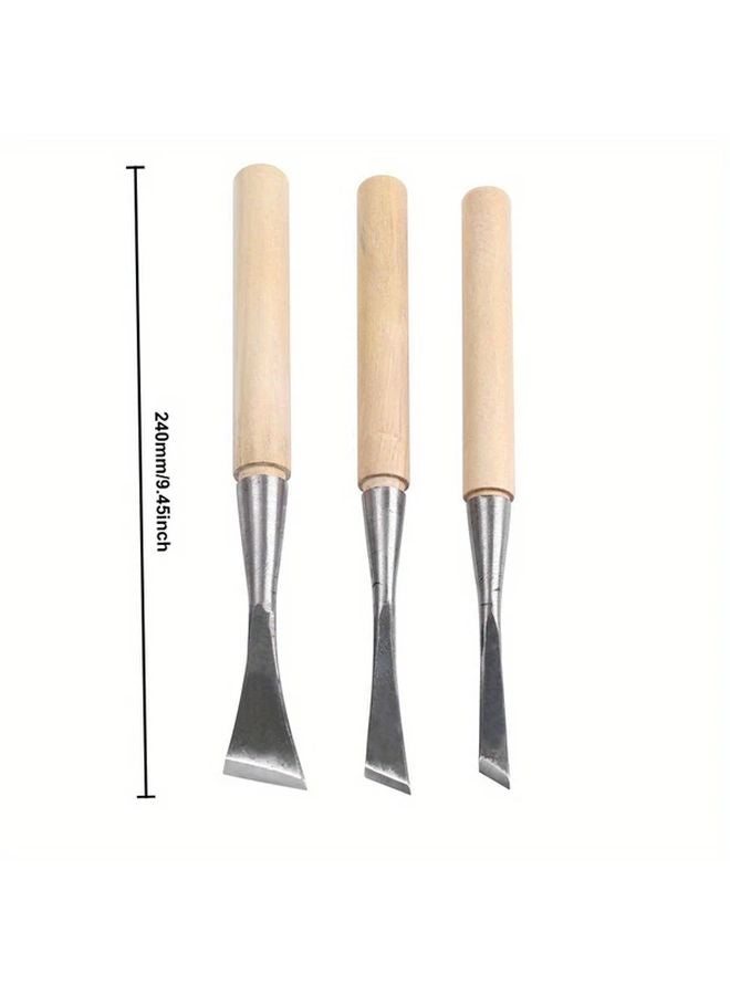 4pc Handcrafted Metal Wood Carving Knives 9mm 19mm 29mm Woodworking Tools - Image 4