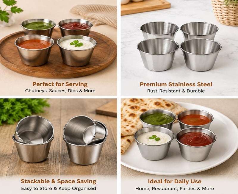Dynore Set of 6 Sauce Cup - 60 ml Each - Image 2