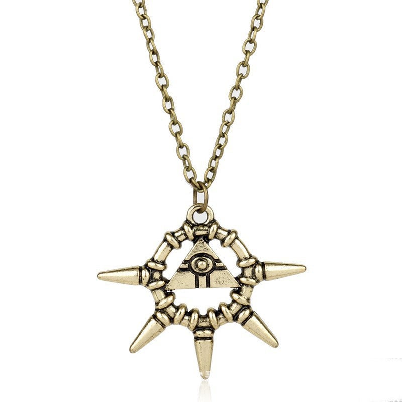 HC Yu-Gi-Oh! Metal Horus Eye Scepter Wisdom Wheel Building Blocks Pyramid Necklace Keychain - Image 1