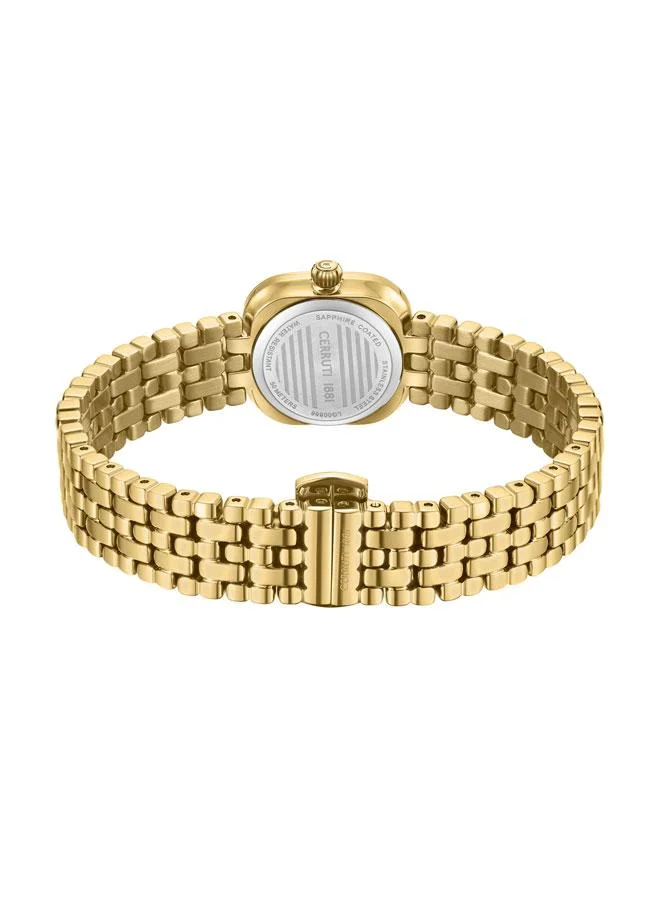 CERRUTI 1881 Yellow Gold Women's Casena 26mm White Mother-of-pearl Dial Quartz Analog Watch For Women for Women | Best Price UAE