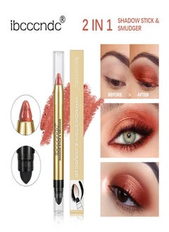 ibcccndc Double Head Eyeshadow Stick,Earth Toning Eyeshadow Pen,Keep Shiny Eye Makeup No.05  - Image 4