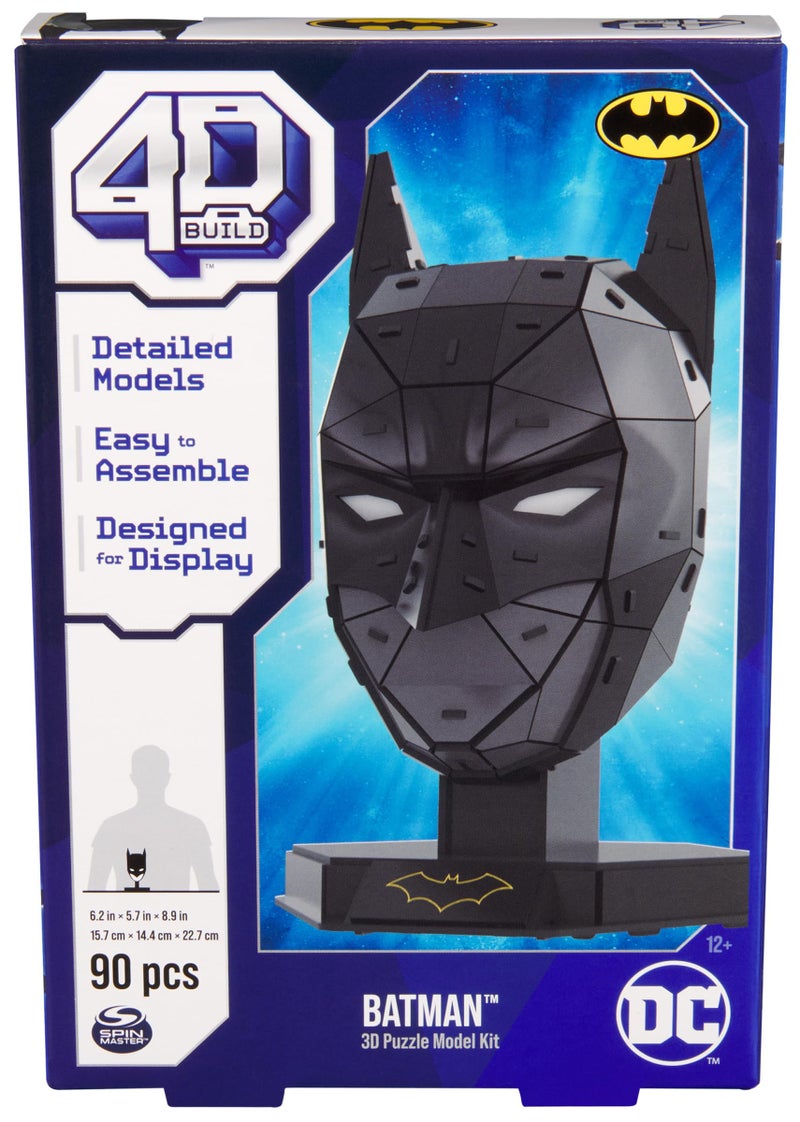 4D Build, DC Batman 3D Model Kit with Stand, Batman Collectibles & Desk Decor, Adult Puzzle, Building Toys, 3D Puzzles for Adults & Teens, 90 Pieces, for Ages 12 & Up - Image 3