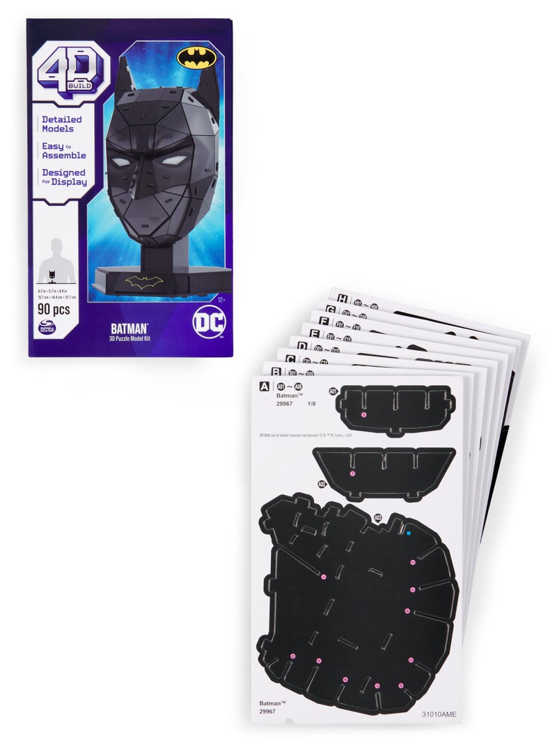 4D Build, DC Batman 3D Model Kit with Stand, Batman Collectibles & Desk Decor, Adult Puzzle, Building Toys, 3D Puzzles for Adults & Teens, 90 Pieces, for Ages 12 & Up - Image 4