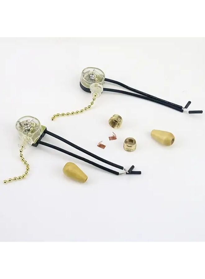 1pc Nylon Pull Cord Switch Zipper Drawstring Bedside Wall Lamp Fan Lighting Control - Image 4