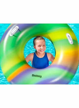 Bestway, Φ47"/Φ1. Rainbow Swim Tube Inflatable Outdoor Water Play Toy for Kids and Families, Durable Premium Quality Material, Easy Inflate and Deflate Design, Pool Beach Garden Summer Fun Activity, 19m - view 5