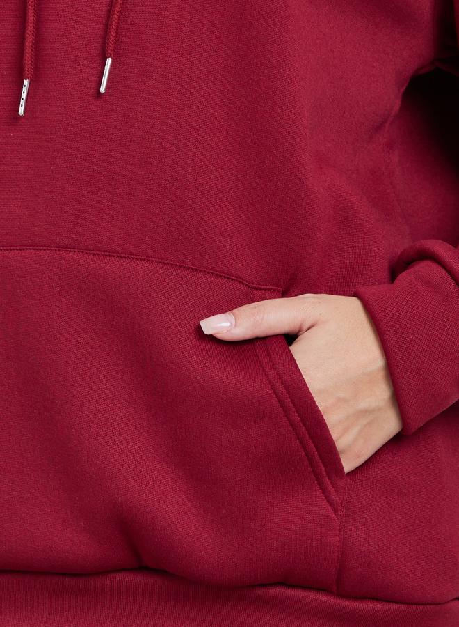 Take Two Women Red Slogan Print Oversized Hoodie - Image 4