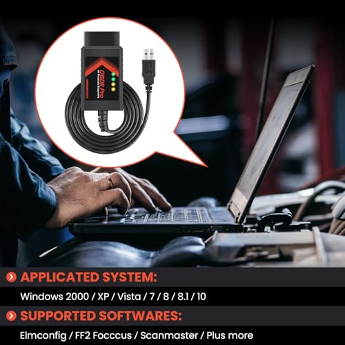 OBDMONSTER ELM327 OBD2 Adapter Compatible with F150 F250 and More, for MS/HS CAN Automatically Switch, OBDII Diagnostic Scanner via USB for Windows only - Image 5