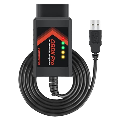 OBDMONSTER ELM327 OBD2 Adapter Compatible with F150 F250 and More, for MS/HS CAN Automatically Switch, OBDII Diagnostic Scanner via USB for Windows only - Image 1
