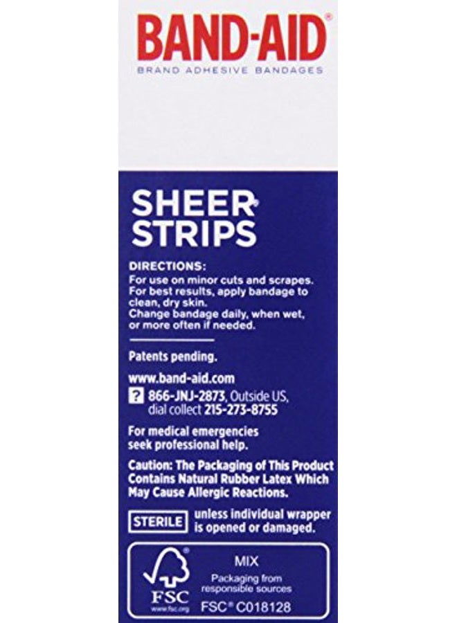 Band-Aid Brand Tru-Stay Sheer Strips Adhesive Bandages for First Aid and Wound Care, All One Size, 40 ct - Image 4