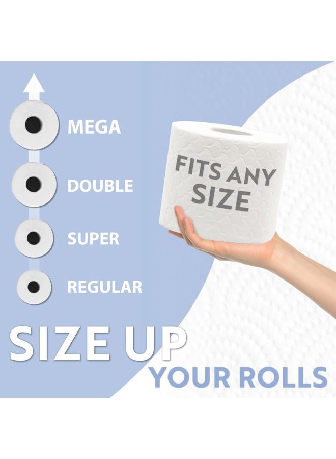 BROOKSTONE, Nickel Toilet Paper Holder, Freestanding Bathroom Tissue Organizer, Minimalistic Storage Solution, Modern & Stylish Design [Holds MEGA Rolls] - Image 4