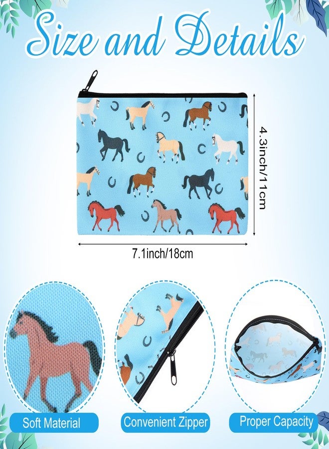 Reginary 20 Pcs Horse Gifts for Women Horse Makeup Cosmetic Bags Gifts Bags Zipper Purse Travel Toiletry Organizer Western Accessorie for Women Cowgirls Birthday Coworkers - Image 2