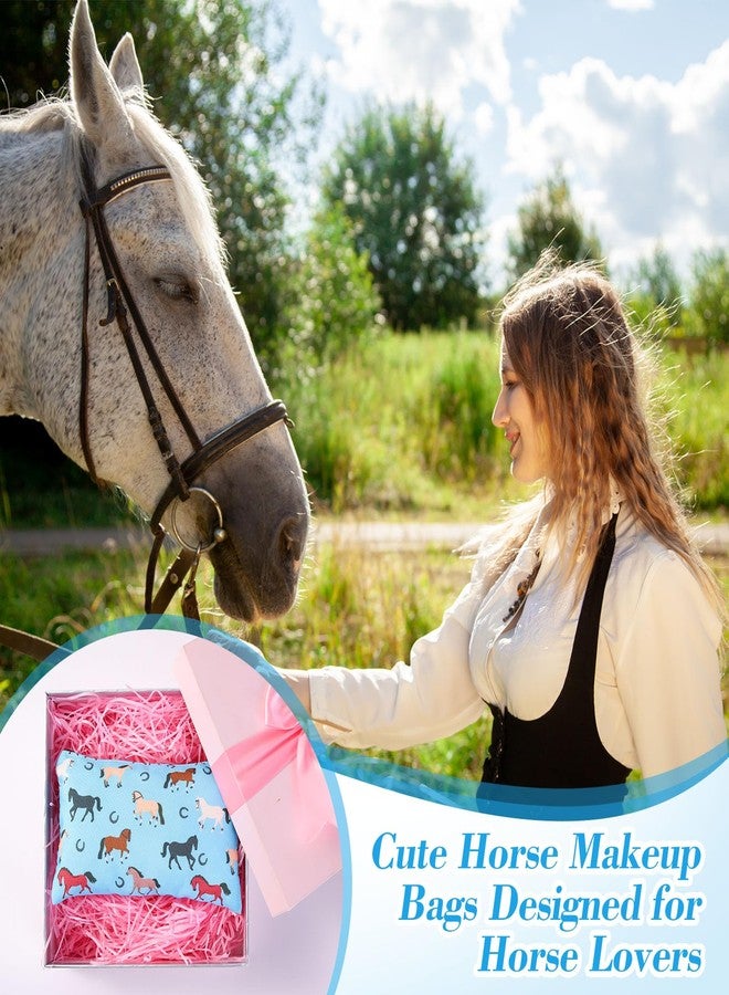 Reginary 20 Pcs Horse Gifts for Women Horse Makeup Cosmetic Bags Gifts Bags Zipper Purse Travel Toiletry Organizer Western Accessorie for Women Cowgirls Birthday Coworkers - Image 4