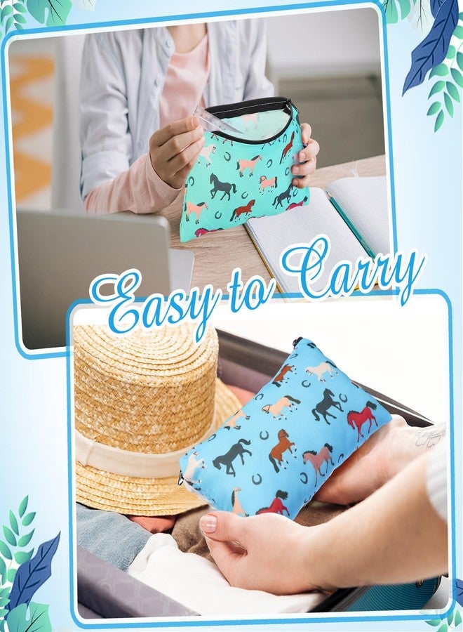 Reginary 20 Pcs Horse Gifts for Women Horse Makeup Cosmetic Bags Gifts Bags Zipper Purse Travel Toiletry Organizer Western Accessorie for Women Cowgirls Birthday Coworkers - Image 3