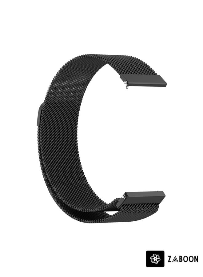 Zaboon سوار ساعة لهواوي واتش جي تي 3 برو 43 مم ميلان ستيل (أسود) - Image 3