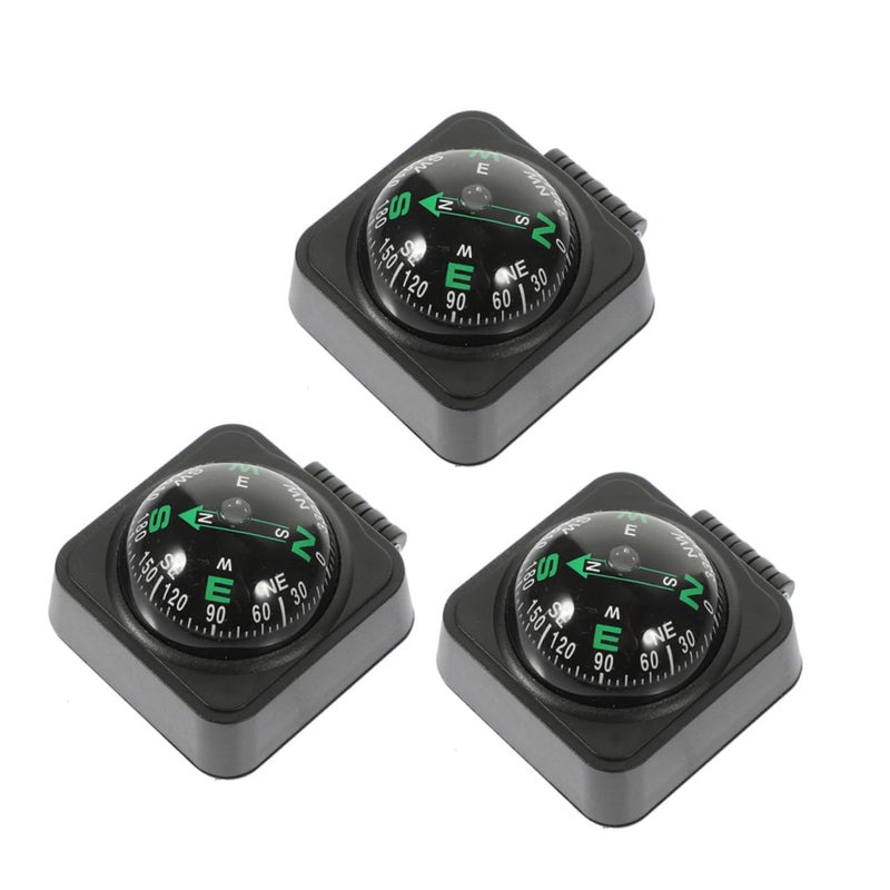 3Pcs Adjustable Car Dashboard Compass Set High Precision Navigation for Cars Motorcycles Boats - Image 2