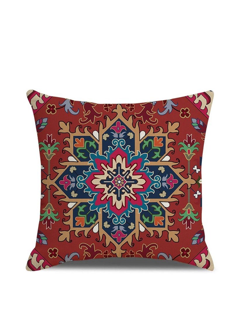 Bluejw - 4-Piece Living Room Sofa Cushion Cover Festive Atmosphere Persian Style Cushion Cover 18x18in - Image 1