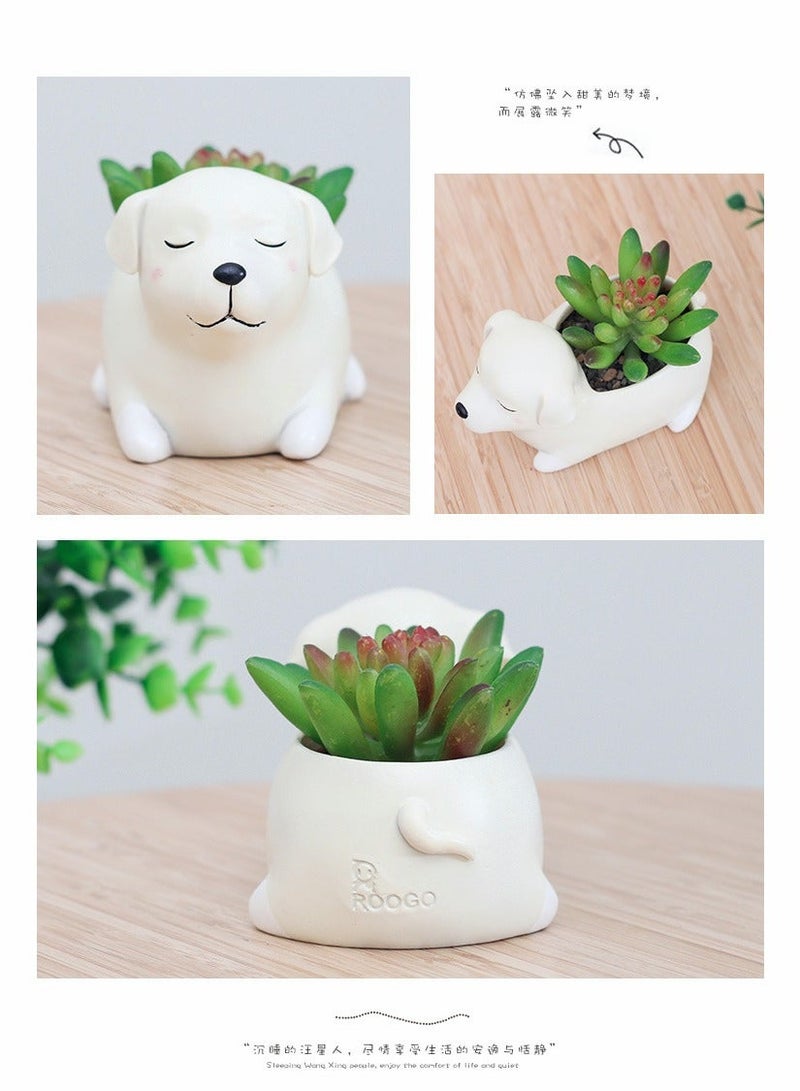 C ute Cartoon Animal Shaped Ceramic Succulent Cactus Flower Pots Planters vase for Home Garden Office Desktop Decoration A6 - Image 4