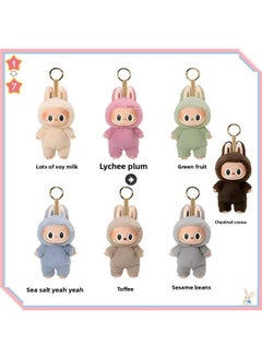 Generic Labubu Macaron Vinyl Face Plush Toy Collectible Figure Hanging Ornament Youth Animal Cartoon Stuffed Doll Fibre Cotton Filling-Color:Light Green  - Image 2