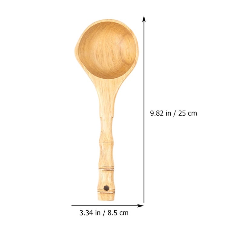 Wooden Water Ladle Long Handle Kitchen Scoop for Sauna Bathing and Home Spa Use - Image 3