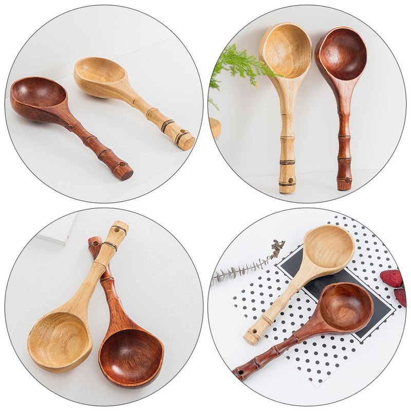 Wooden Water Ladle Long Handle Kitchen Scoop for Sauna Bathing and Home Spa Use - Image 4