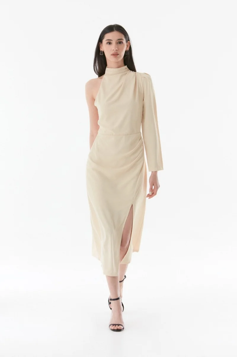 فولامودا One Shoulder Slit Dress