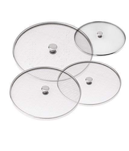 NURAT NURAT Stainless Steel Milk Net Cover MultiPurpose Strainer for Kitchen and Fruits Milk Food 91011 12 InchSet of 4 Piece  - Image 1