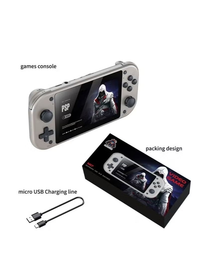 M17 Handheld Game Console, 4.3 Inch HD Screen Retro Gaming System, PSP Simulator Portable Video Game Player, Multi-Language Classic Arcade Console - Image 5