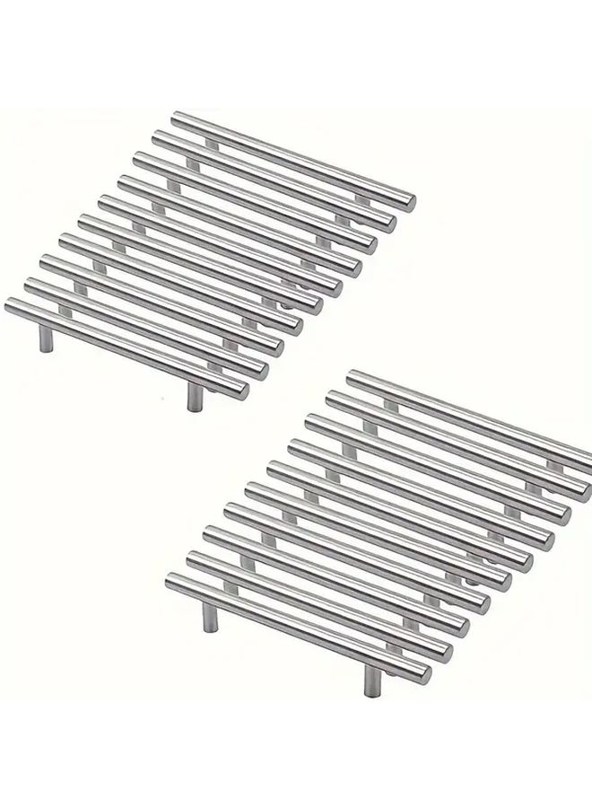 Stainless Steel T Bar Handles 128mm 15 Pack for Kitchen Cabinet Cupboard Doors - Image 1
