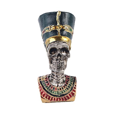 Kocris Casa Reptile Tank Ancient Egypt Priest Skull Decorations Aquarium Fish Turtle Lizard Tanks Sculpture Statue Terrarium Egyptian Figurine Décor Collectible Ornament Pet - Image 2