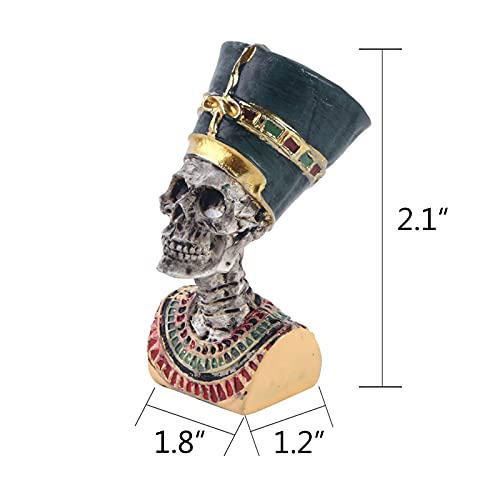 Kocris Casa Reptile Tank Ancient Egypt Priest Skull Decorations Aquarium Fish Turtle Lizard Tanks Sculpture Statue Terrarium Egyptian Figurine Décor Collectible Ornament Pet - Image 5