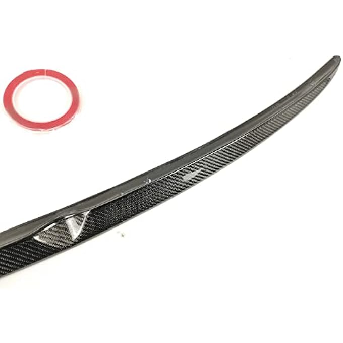 AUSMILA Carbon Fiber Rear Trunk Roof Spoiler Splitter Wing Kit For Saab 9-3 2003-2012 - Image 4