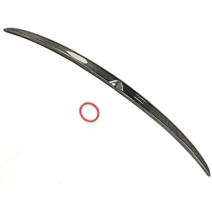 AUSMILA Carbon Fiber Rear Trunk Roof Spoiler Splitter Wing Kit For Saab 9-3 2003-2012 - Image 2