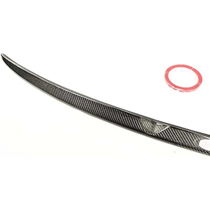 AUSMILA Carbon Fiber Rear Trunk Roof Spoiler Splitter Wing Kit For Saab 9-3 2003-2012 - Image 5