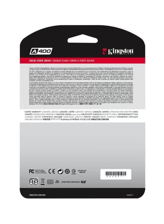 Kingston A400 SATA SSD, 480GB - SA400S37/480G - Image 3