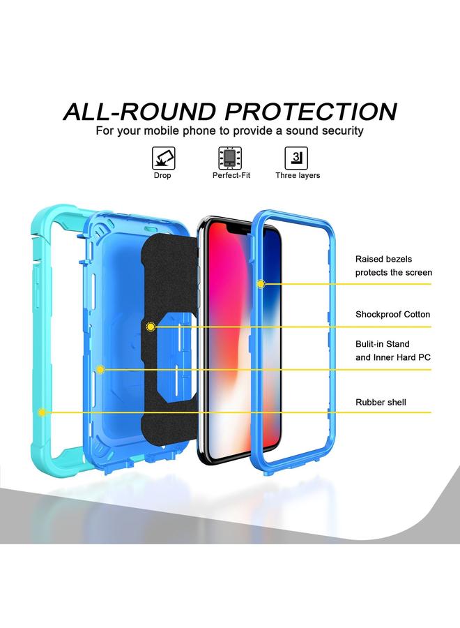 اس-توب جراب لهاتف iPhone X / XS PC + جراب مطاطي مقاوم للصدمات بثلاث طبقات مع حامل دوار - Image 3