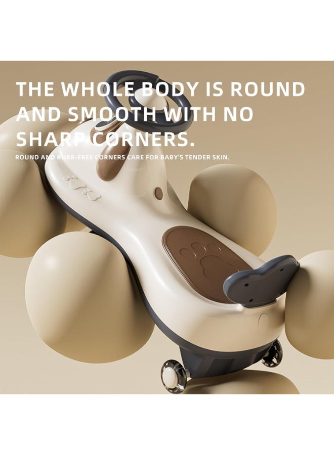 OHAHO Ride Car for Kids, Wiggle Car with PU LED Wheel, Light and Music, Swing Car, Infant Ride on Car with Storage Box for 2 to 8 Year Olds - Image 5