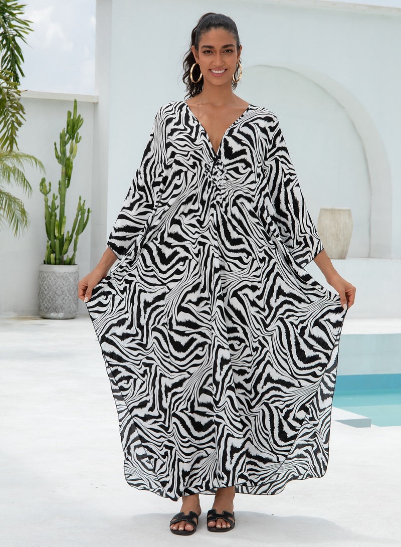 إسكدنيا قميص غطاء الشاطئ الكبير والتنورة الطويلة - Image 2