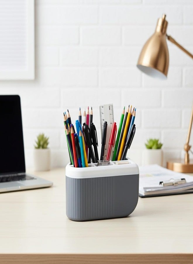 HAPPI Self-Adhesive Wall-Mount Office Desk Organizer and Pen/Pensil Holder, Stationary Storage Organizer Box for Home Office School(6-Compartments) - Image 3